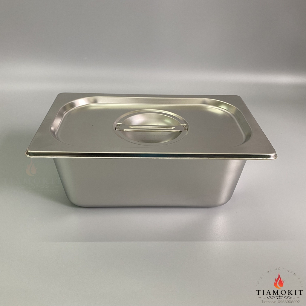 Khay đựng topping, trà sữa, chè,...  GN 1/4/6.5 Sus 304