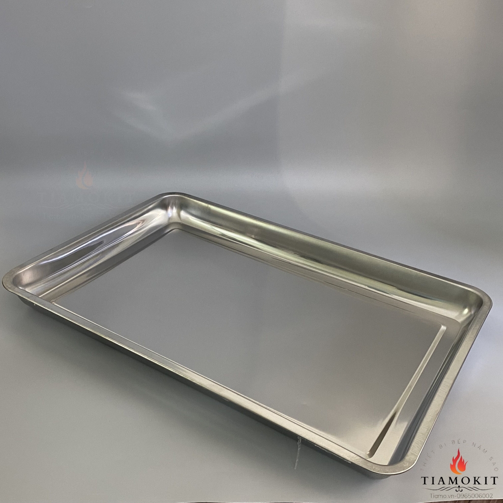 Khay inox để đồ chữ nhật kích thước 40x60 sâu 5cm ( Sus 304, sus 201, sus 430)