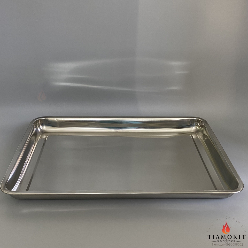 Khay inox để đồ chữ nhật kích thước 40x60 sâu 5cm ( Sus 304, sus 201, sus 430)