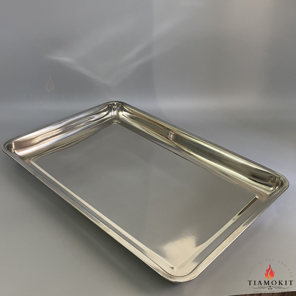Khay inox để đồ chữ nhật kích thước 40x60 sâu 5cm ( Sus 304, sus 201, sus 430)