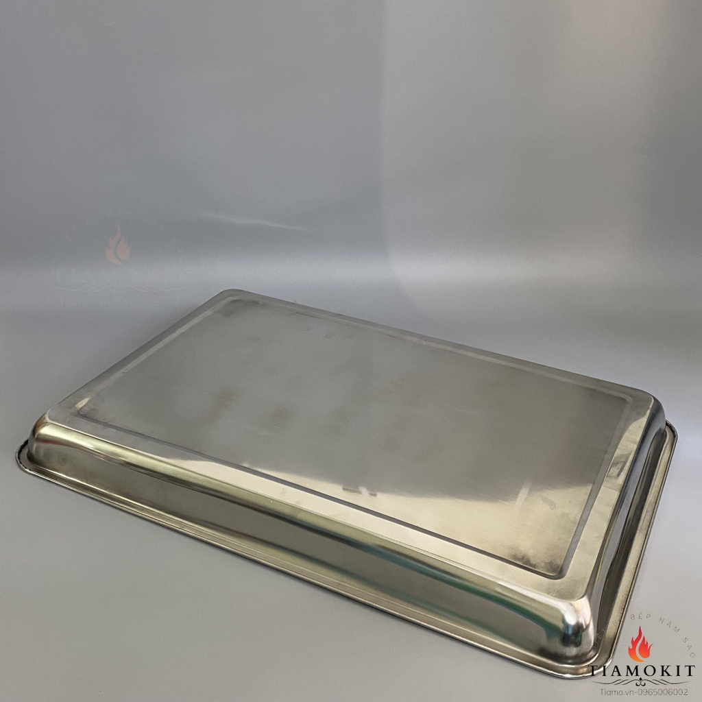 Khay inox để đồ chữ nhật kích thước 40x60 sâu 5cm ( Sus 304, sus 201, sus 430)