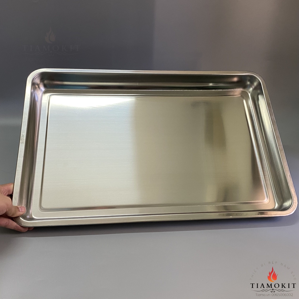 Khay inox để đồ chữ nhật kích thước 40x60 sâu 5cm ( Sus 304, sus 201, sus 430)