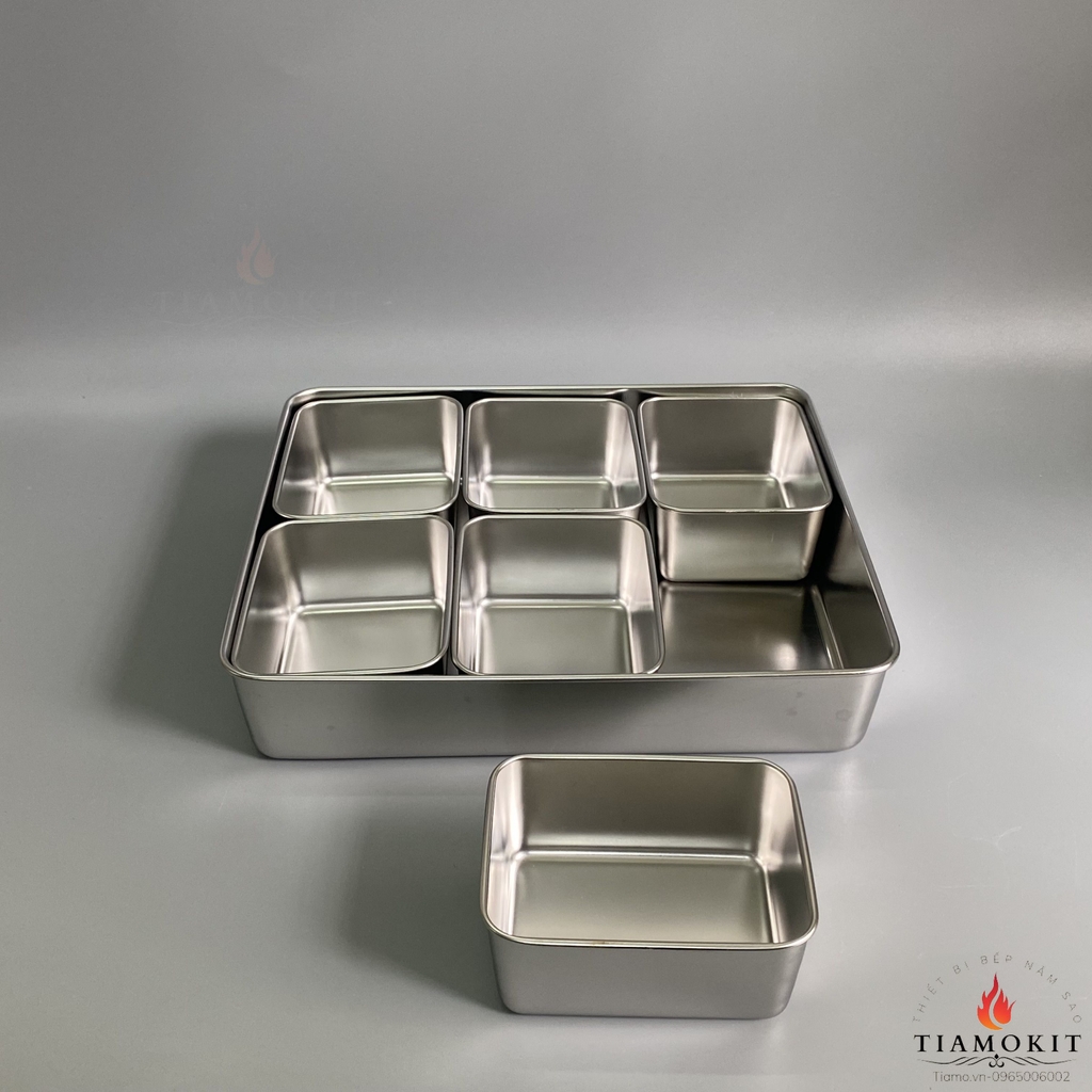 Khay gia vị 6 ngăn Inox 201