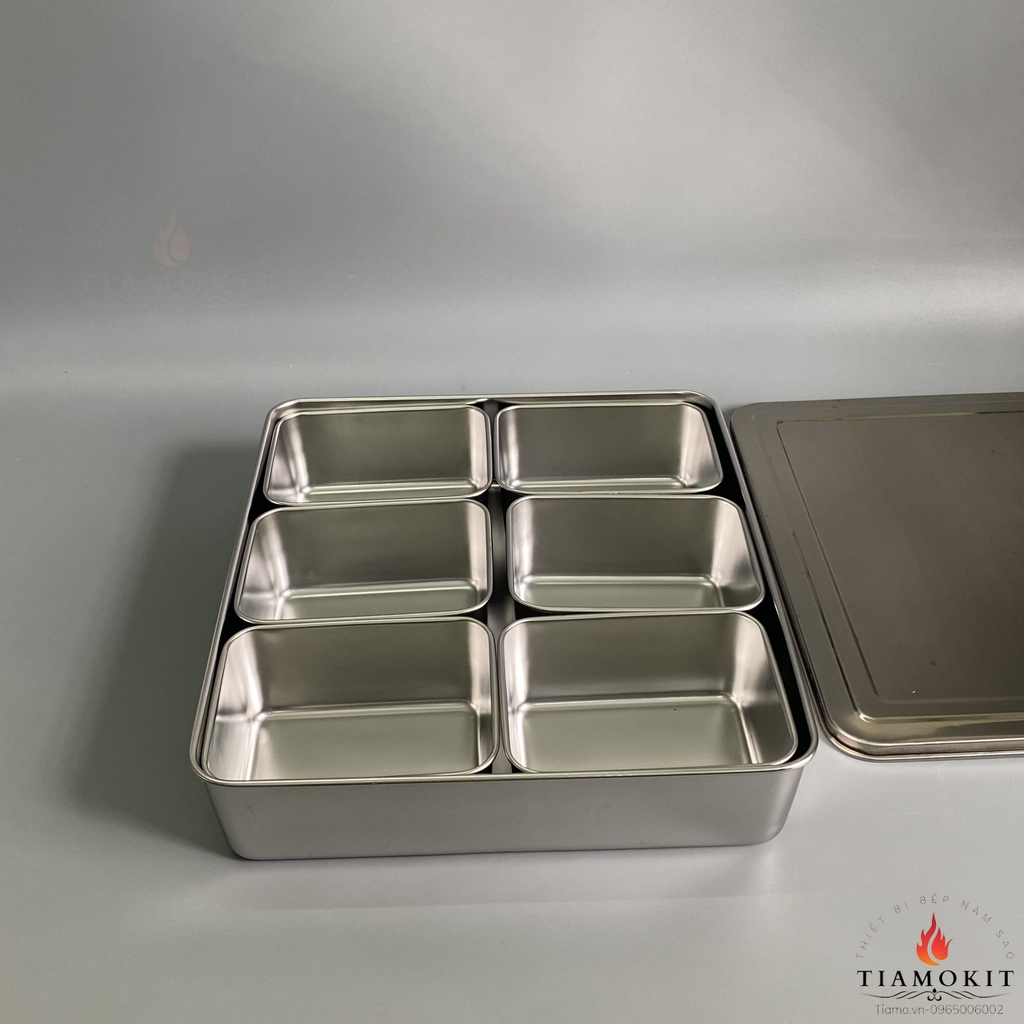Khay gia vị 6 ngăn Inox 201