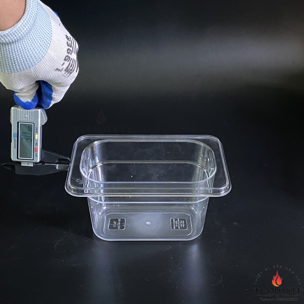 Khay nhựa đựng topping, trà sữa, chè,... PC GN 1/9