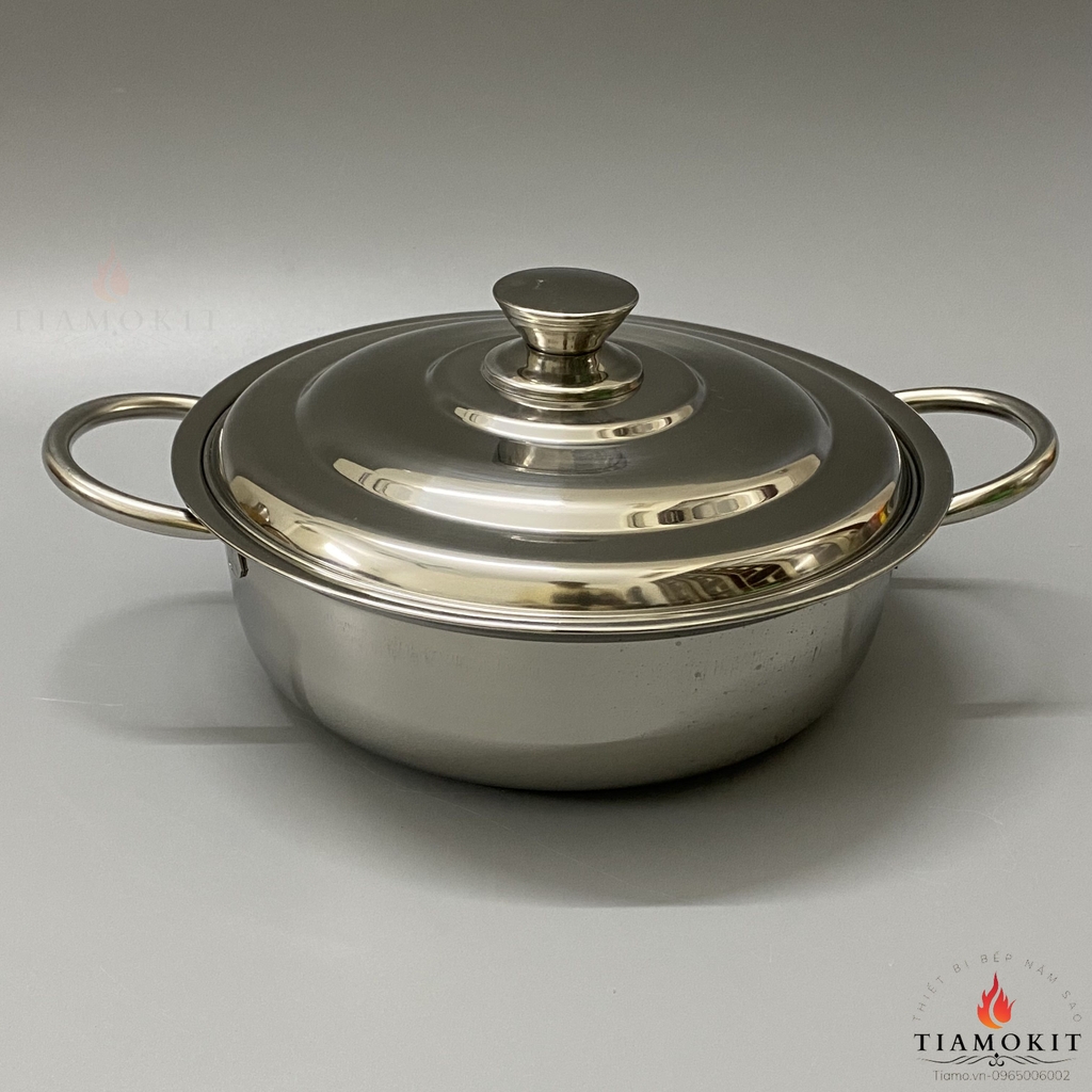 Nồi lẩu 2 đáy đường kính 26cm inox 201