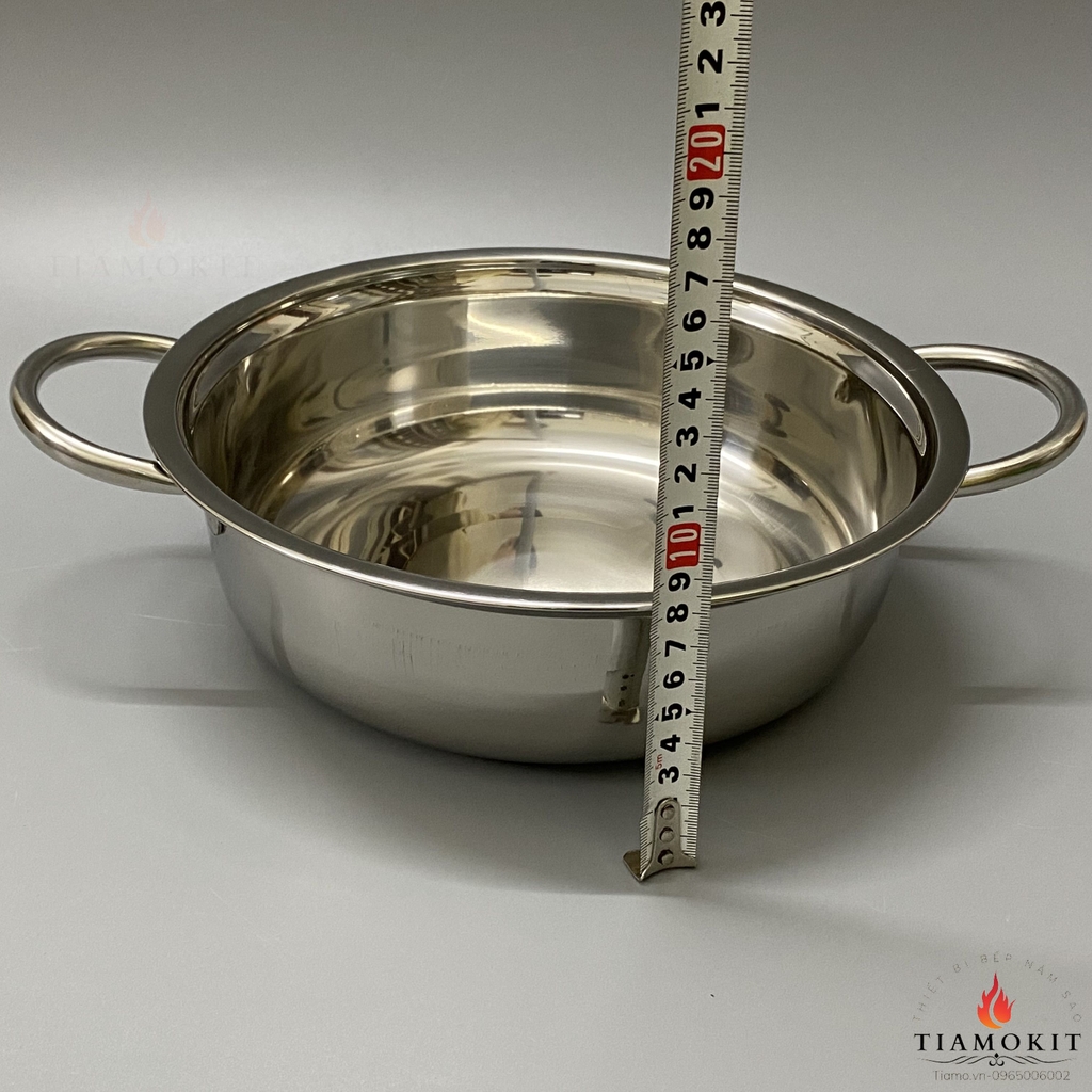 Nồi lẩu 2 đáy đường kính 26cm inox 201