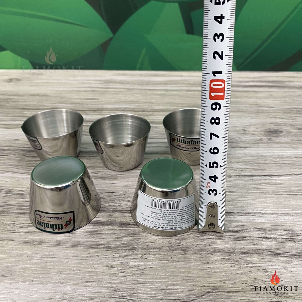 Khuôn inox làm bánh Flan, cốc làm đá có nhiều kích thước 2cm, 4cm, 6cm