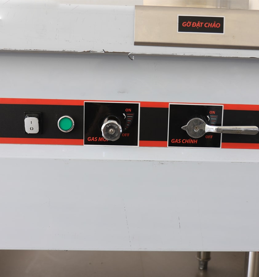 Bếp Á 2 họng gang 1 bầu nước quạt thổi