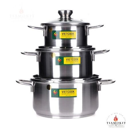 Nồi 1 đáy nắp kính Vietcook