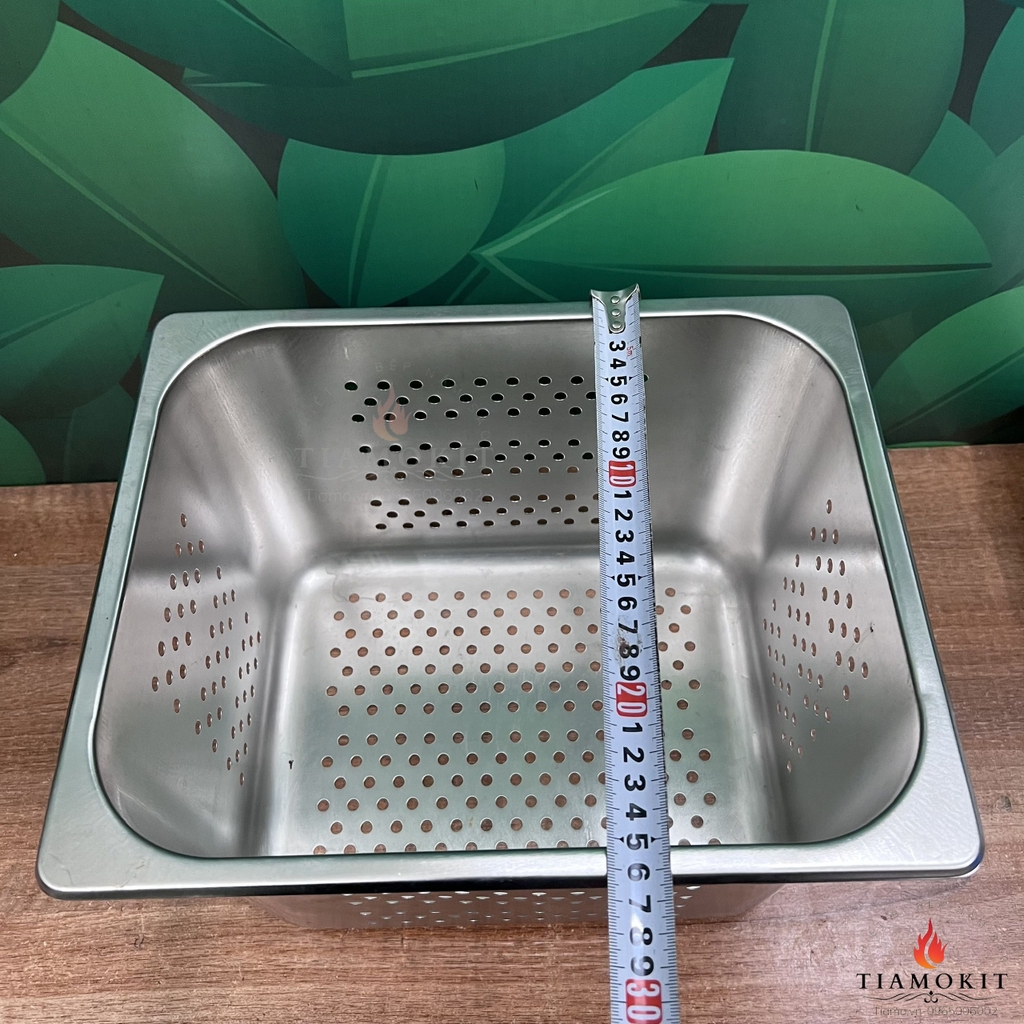 Khay buffet 1/2 đục lỗ  sâu 6,5 cm; sâu 10cm; sâu 15cm; sâu 20cm 