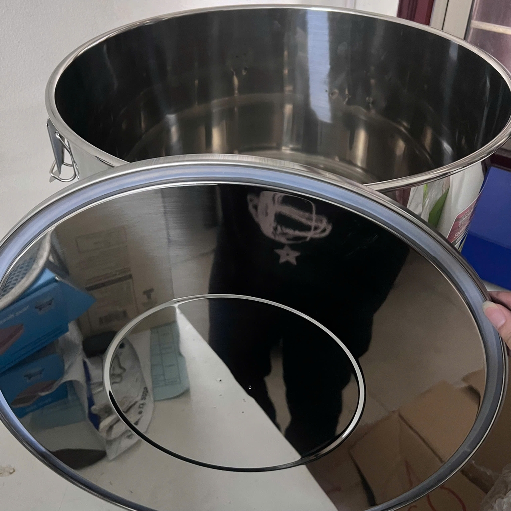 THÙNG INOX 201 CÓ NẮP GÀI 12 - 170L