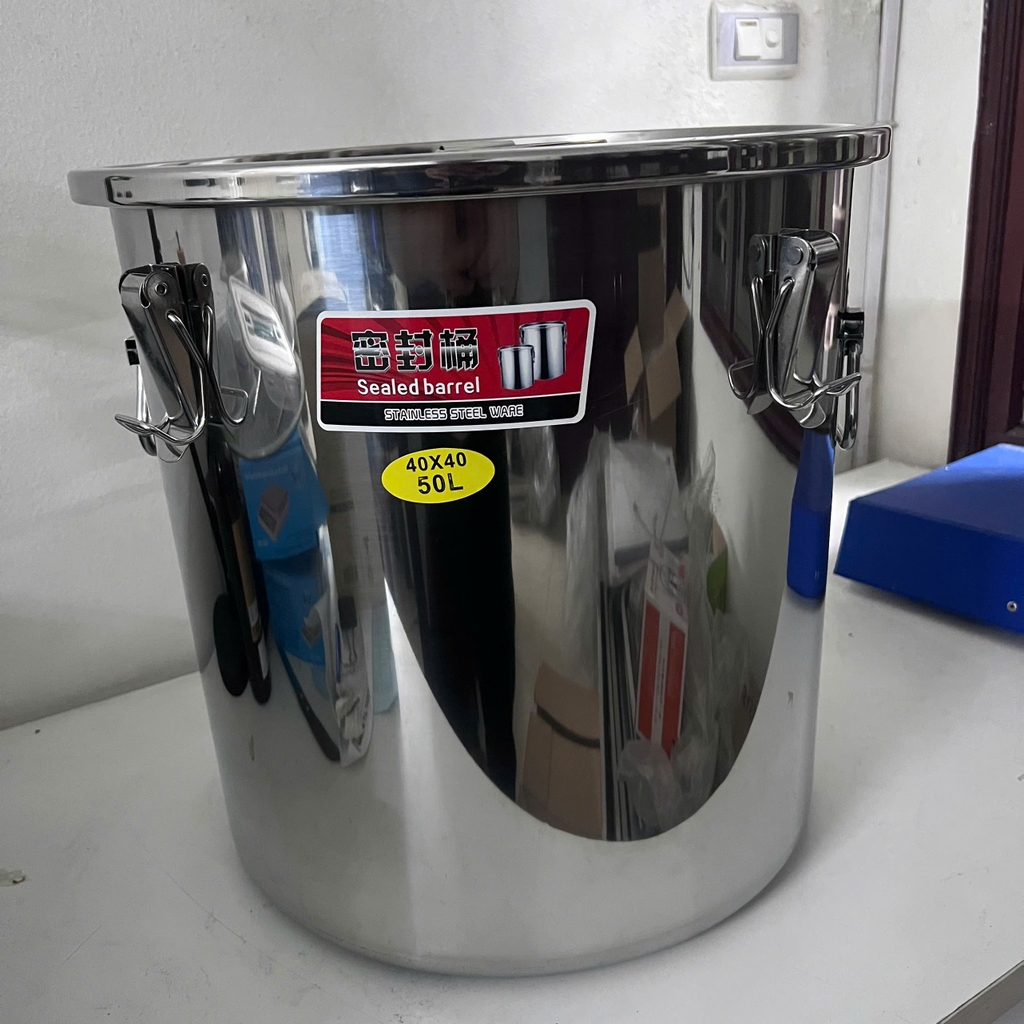 THÙNG INOX 304 CÓ NẮP GÀI 12 - 170L