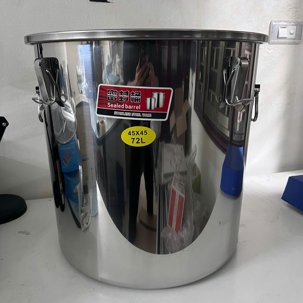 THÙNG INOX 201 CÓ NẮP GÀI 12 - 170L