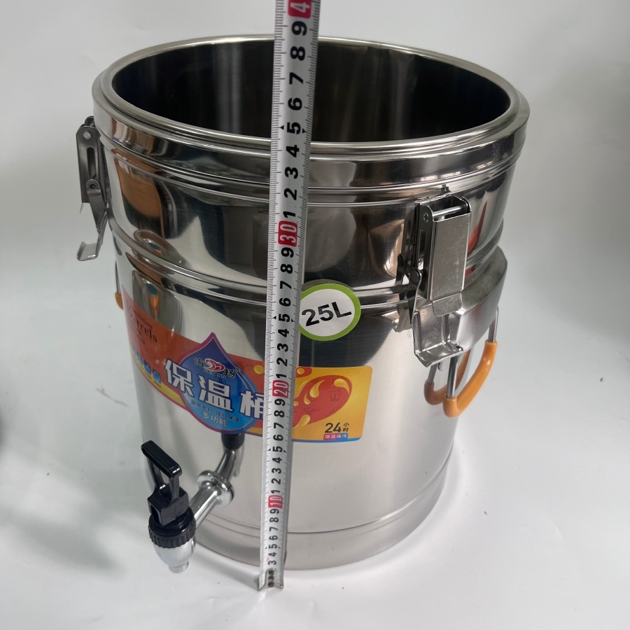 BÌNH Ủ GIỮ NHIỆT 3 LỚP INOX 201 NẮP PHẲNG