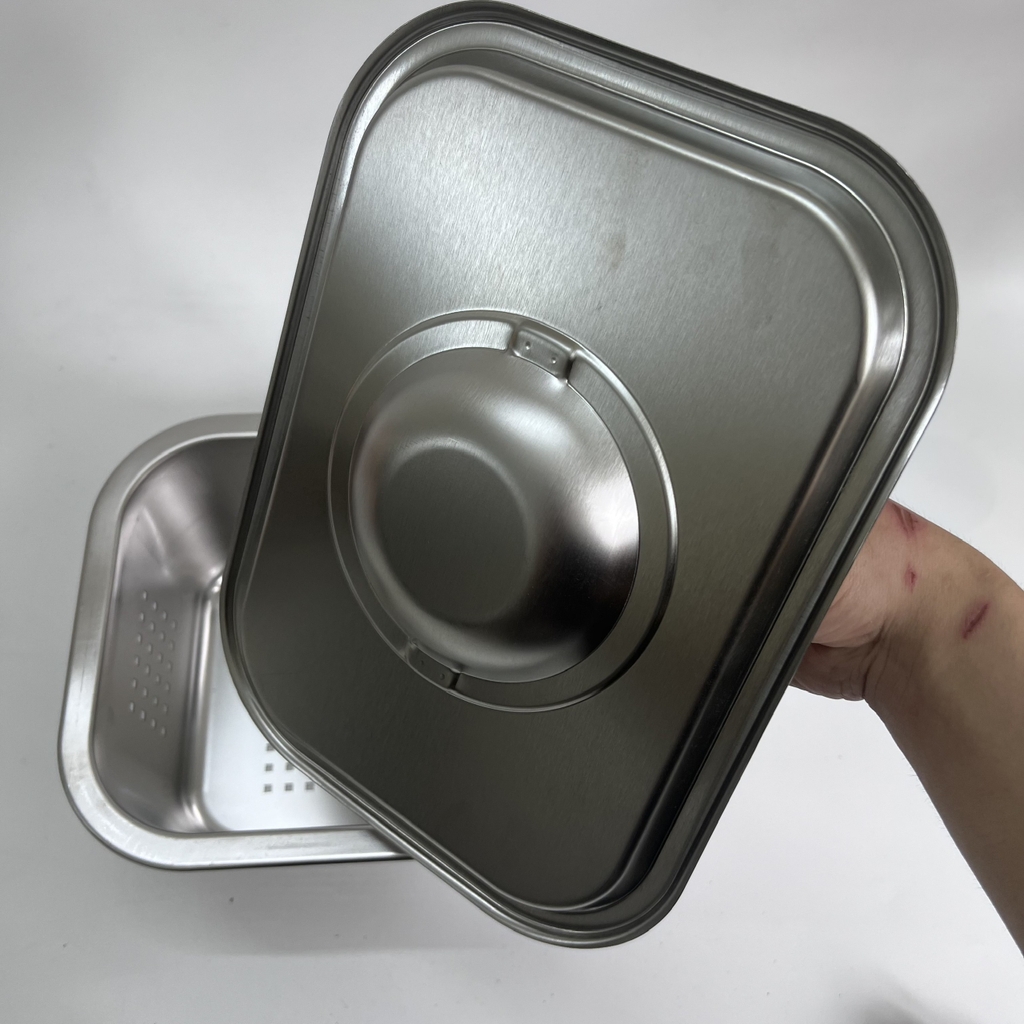 Khay để đồ Inox Lỗ 26x20 Cm