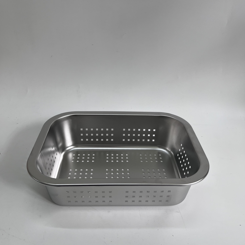 Khay để đồ Inox Lỗ 26x20 Cm