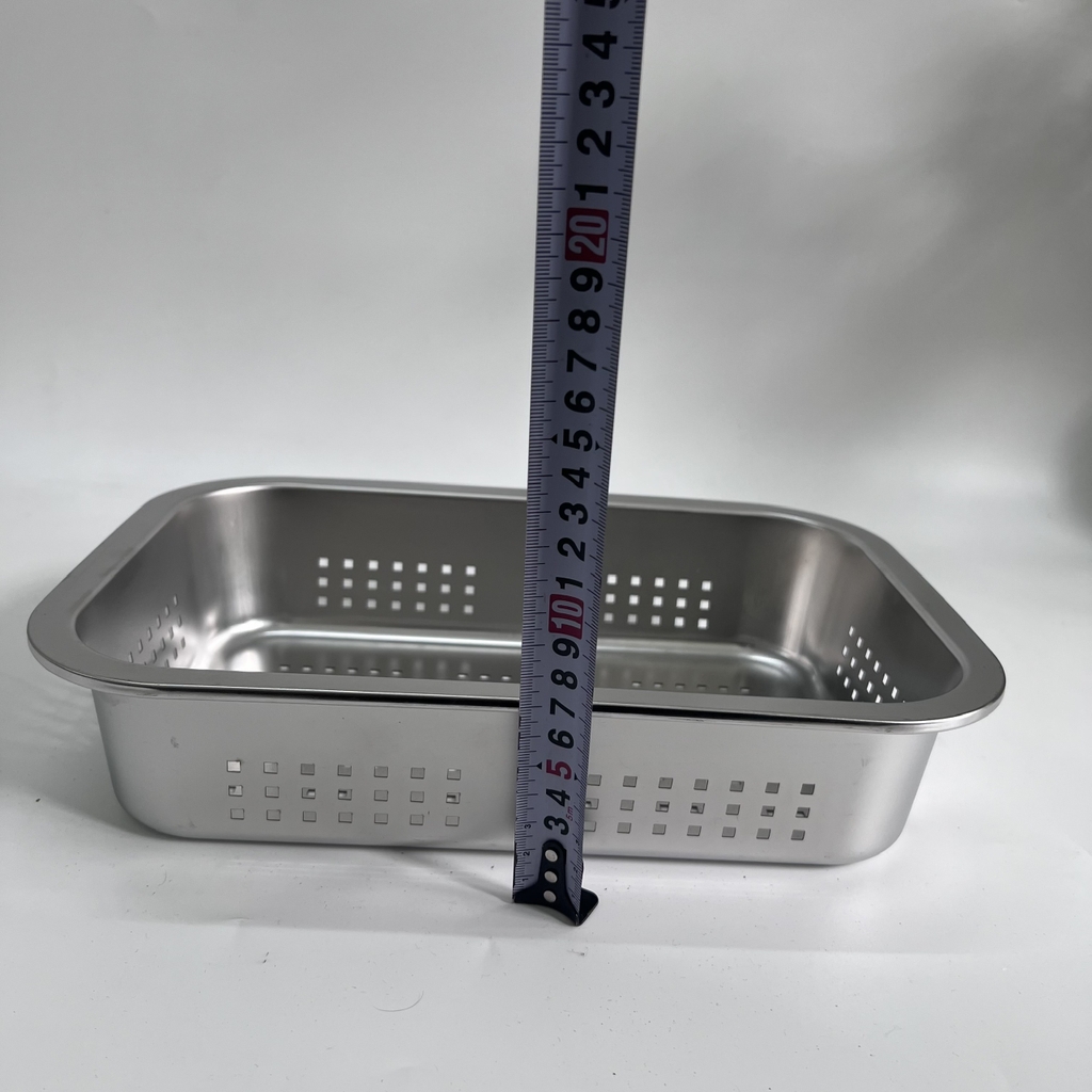 Khay để đồ Inox Lỗ 30x20 Cm