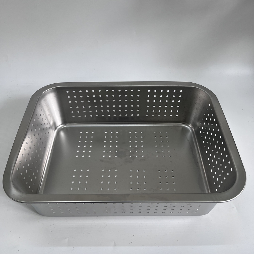 Khay để đồ Inox Lỗ 35x25 Cm