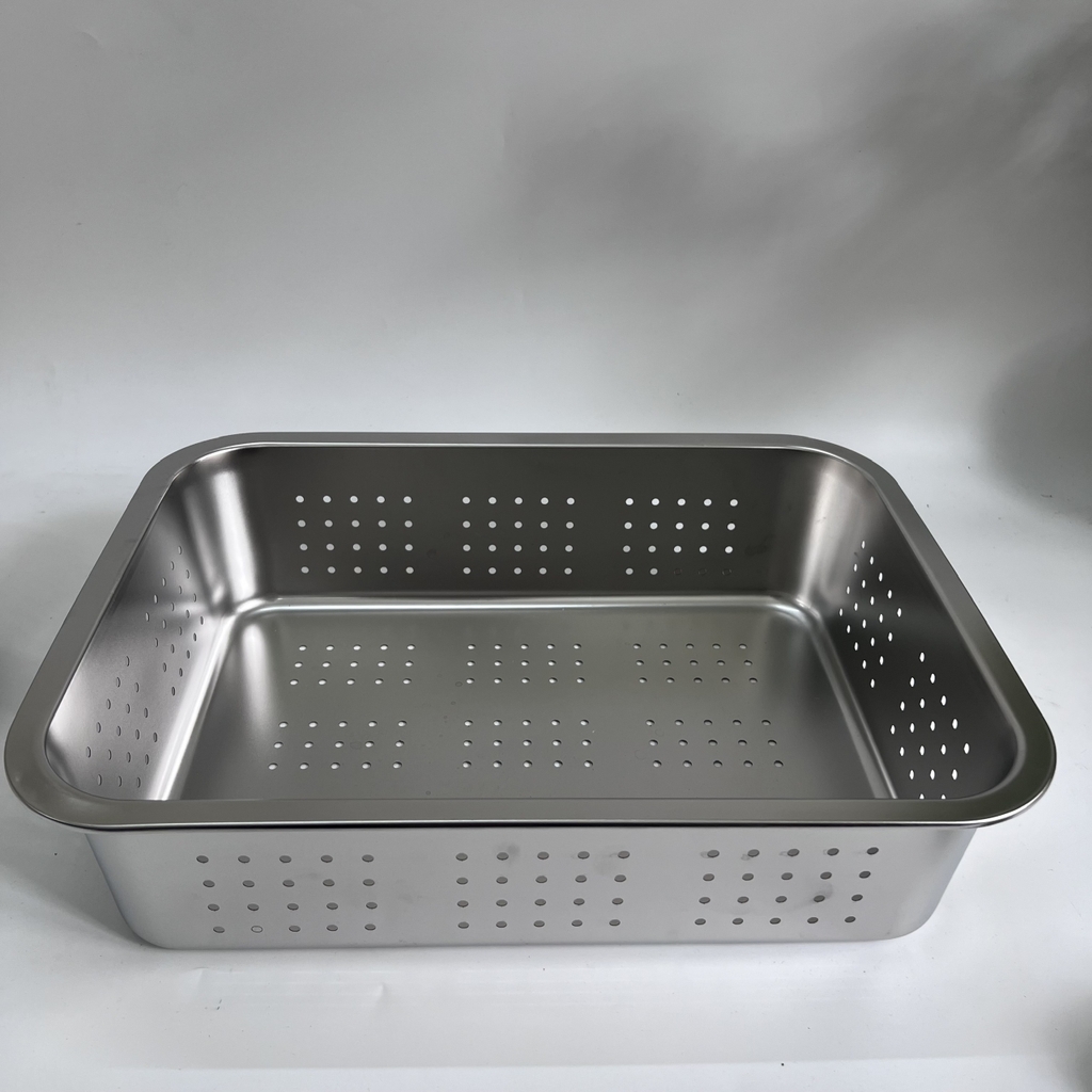 Khay để đồ Inox Lỗ 40x30 Cm