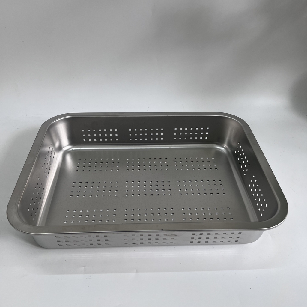 Khay để đồ Inox Lỗ 40x30 Cm