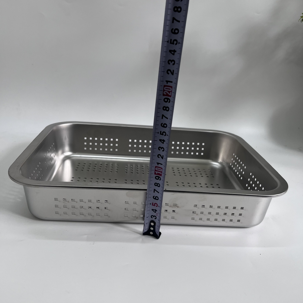 Khay để đồ Inox Lỗ 40x30 Cm