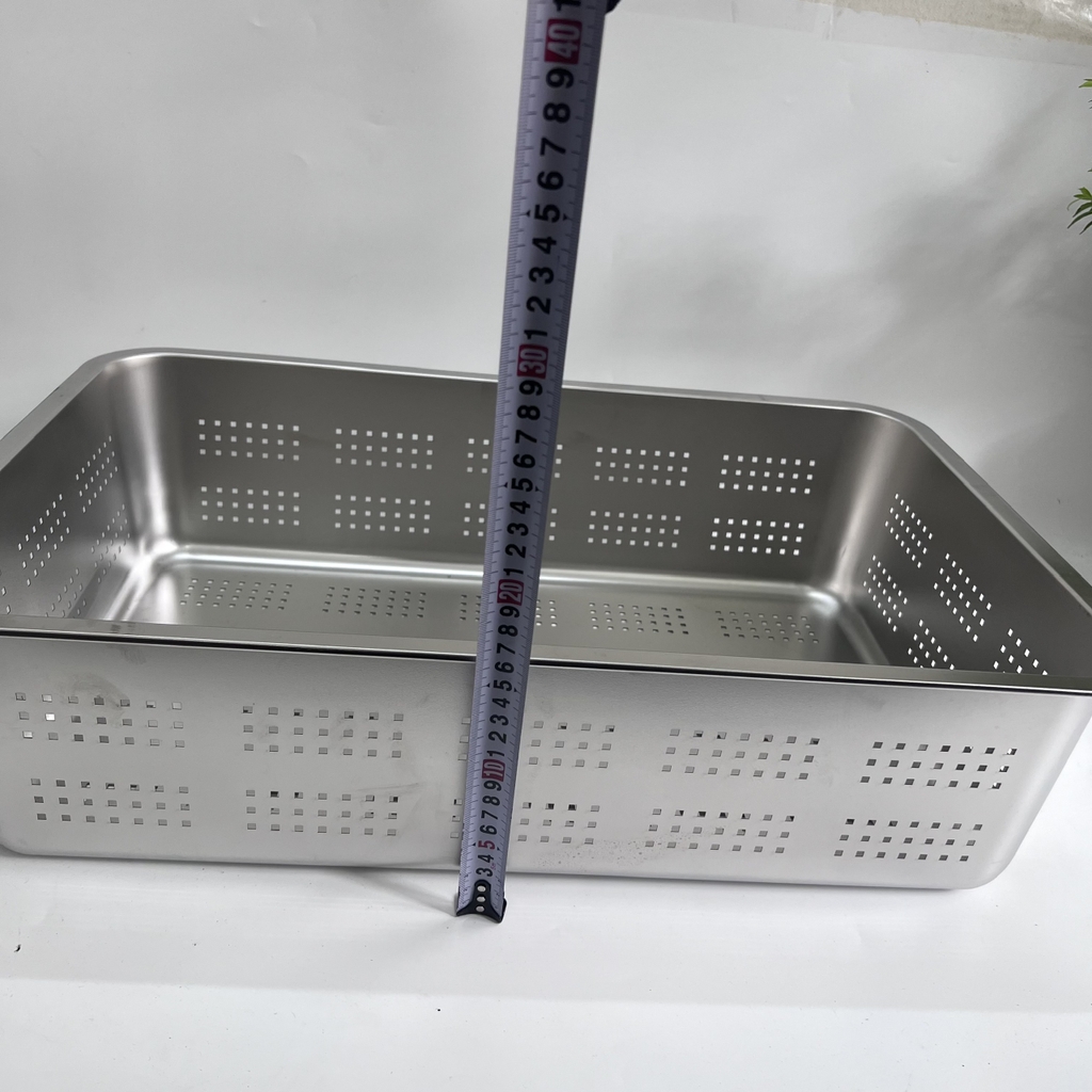 Khay để đồ Inox Lỗ 50x35 Cm