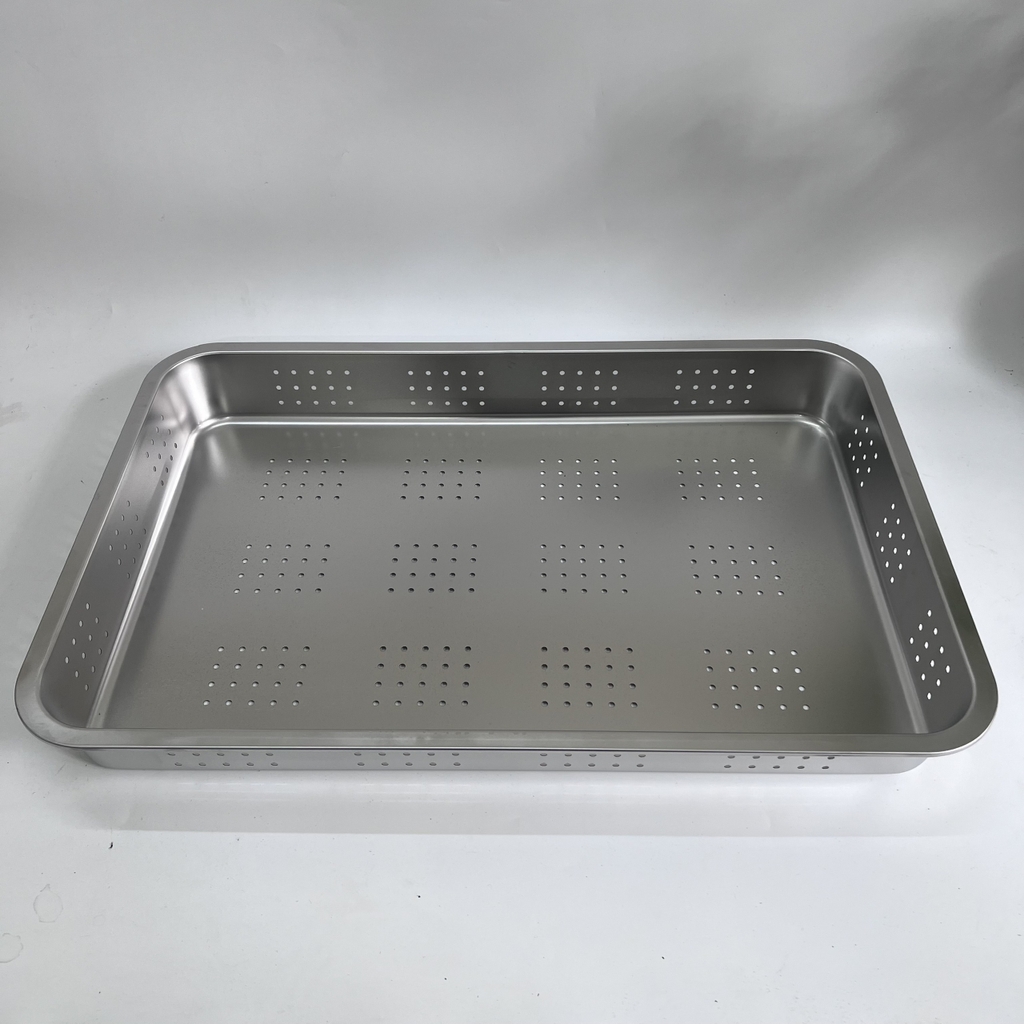 Khay để đồ Inox Lỗ 50x35 Cm