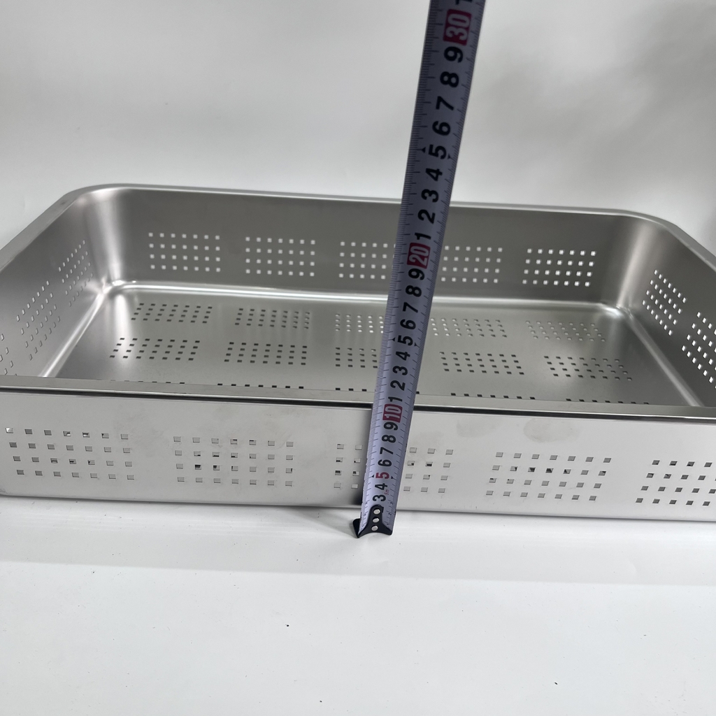 Khay để đồ Inox Lỗ 50x35 Cm
