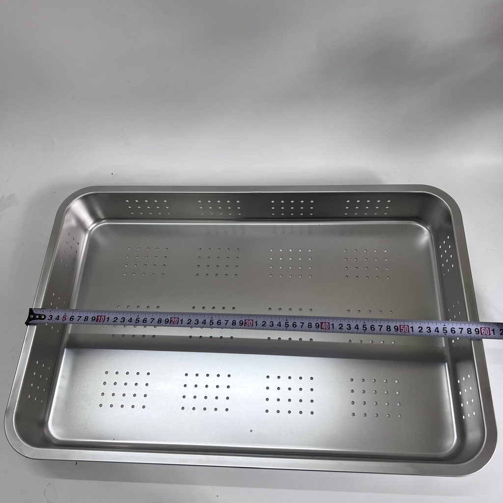 Khay để đồ Inox Lỗ 50x35 Cm