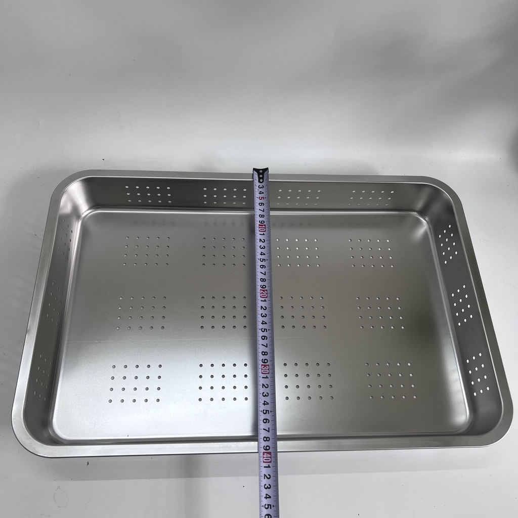 Khay để đồ Inox Lỗ 50x35 Cm