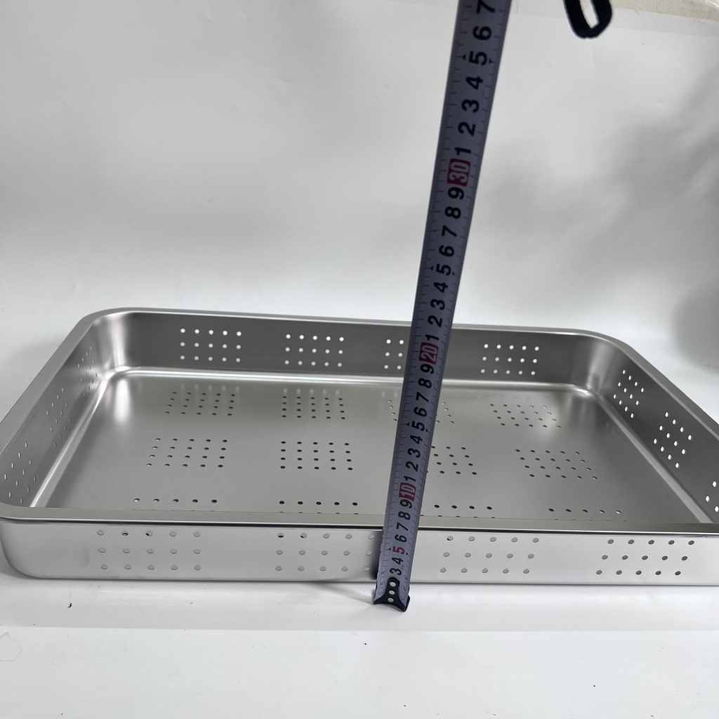 Khay để đồ Inox Lỗ 50x35 Cm