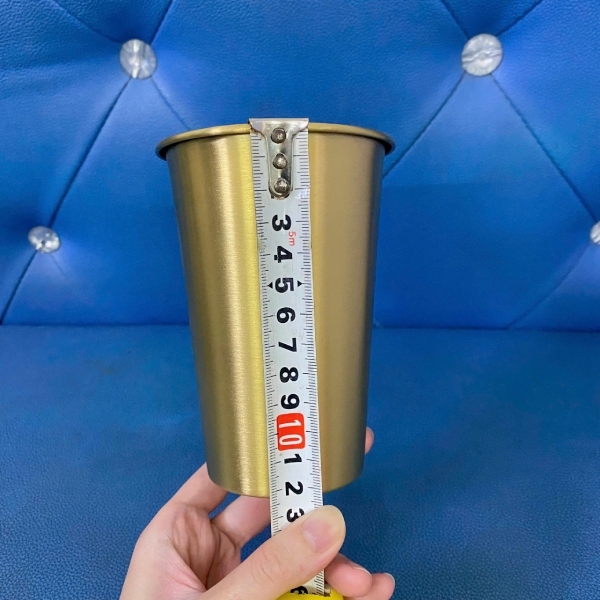 Cốc uống nước Inox màu đồng