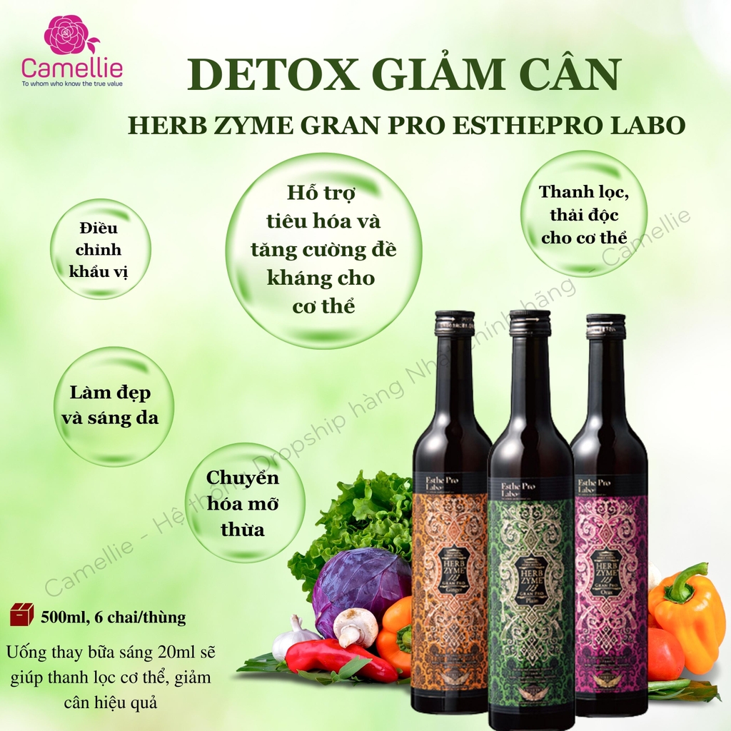 DETOX GIẢM CÂN HERB ZYME GRAN PRO HÃNG ESTHEPRO LABO