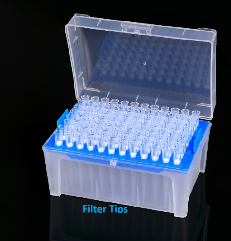 Đầu côn có lọc, hộp 96 típ-vô trùng (Pipette filter tips), hãng Fcombio-USA