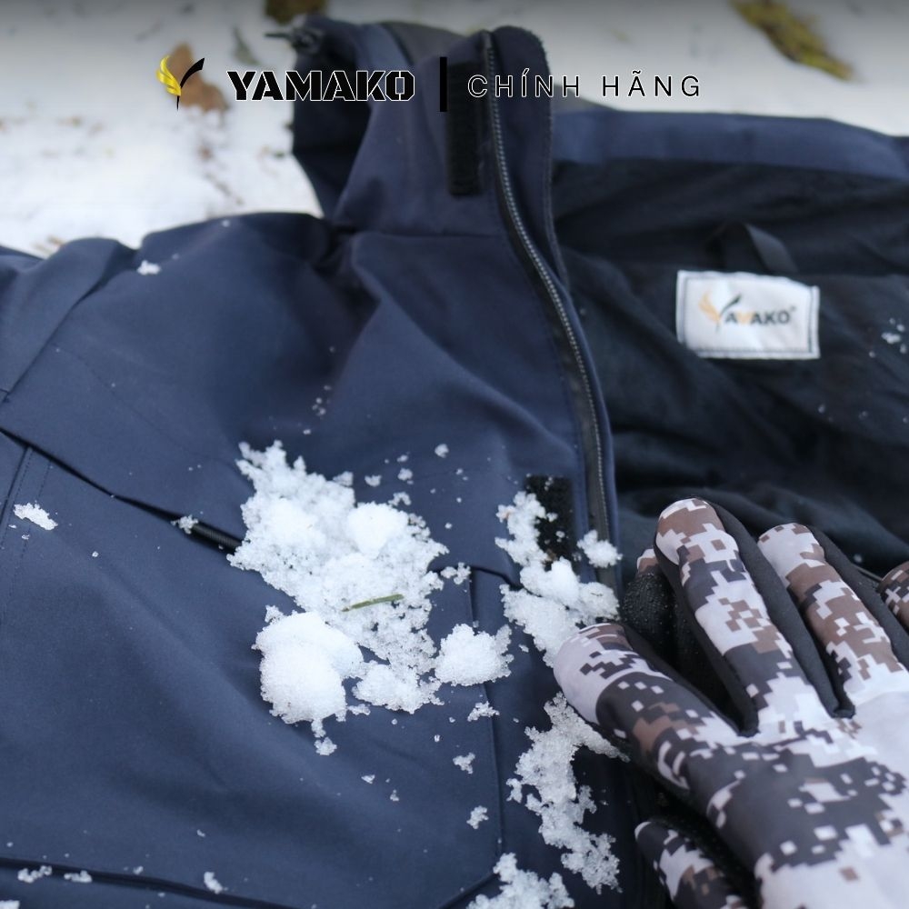 Áo sưởi ấm Super Heating Nhật Bản Yamako Y5 chống tuyết và chống mưa Màu Xanh Than