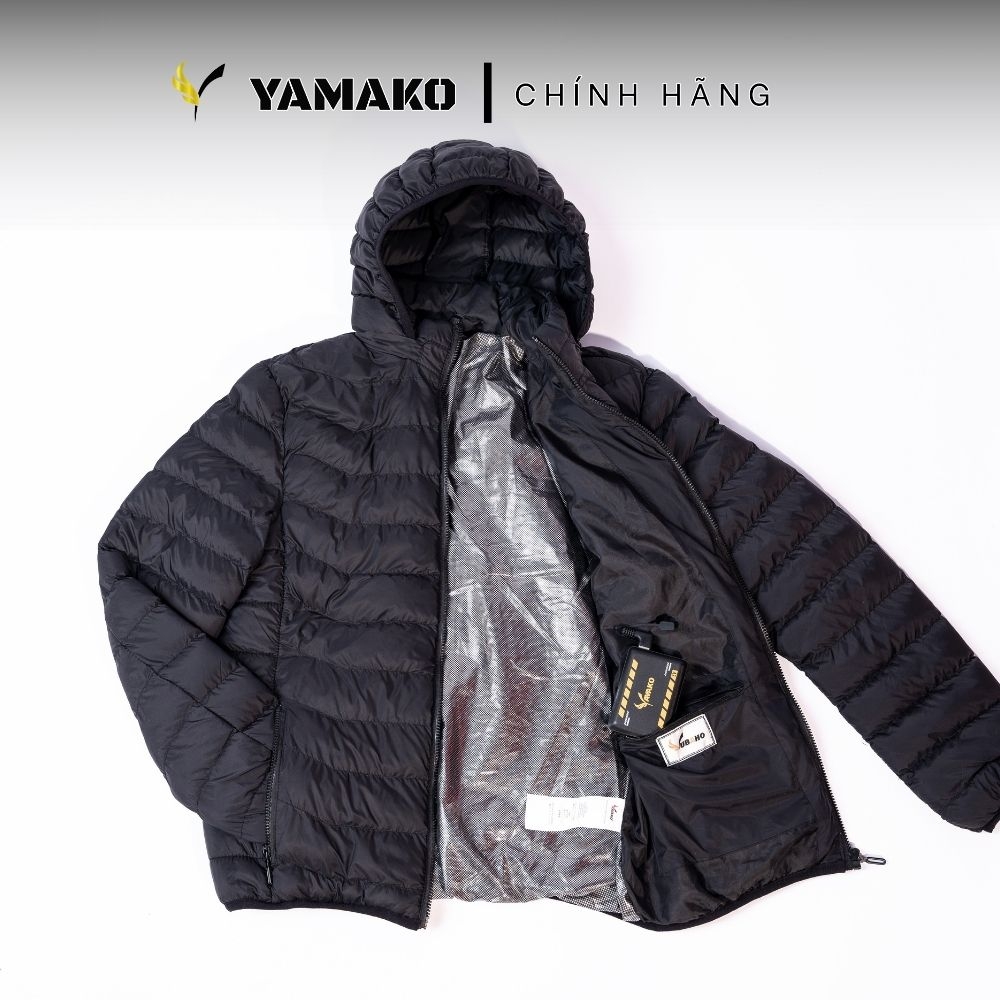 Áo Sưởi ấm YAMAKO 7 vùng sưởi ấm Siêu Nhẹ Super Gentle màu Đen