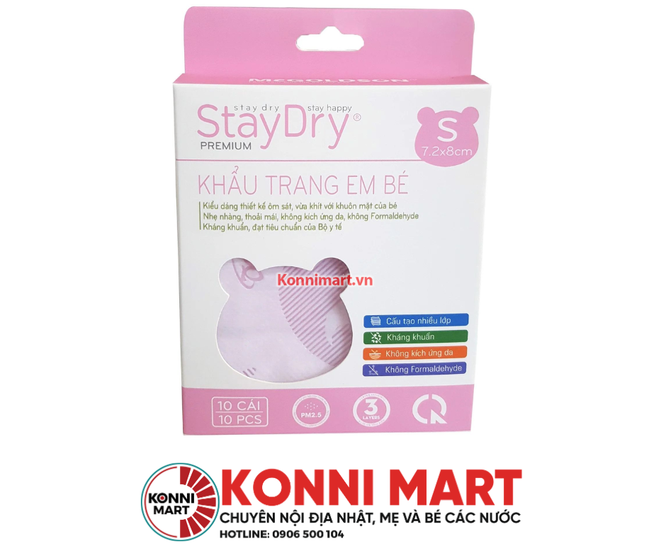 Khẩu trang trẻ em Gấu trúc StayDry
