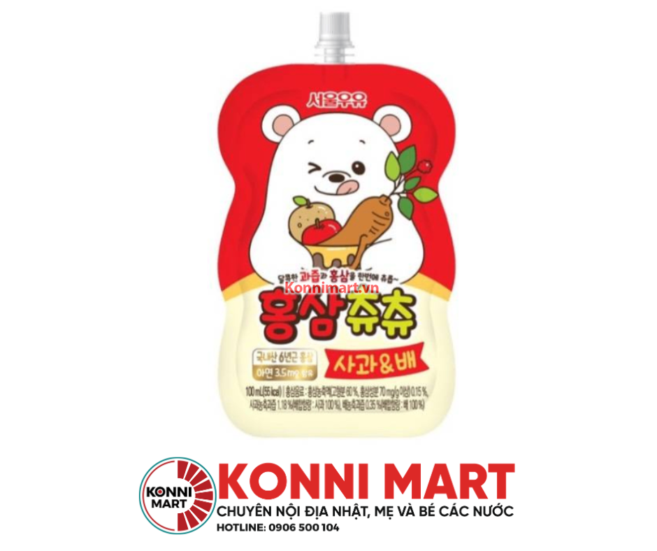 Nước hồng sâm Chuchu Hàn 100ml