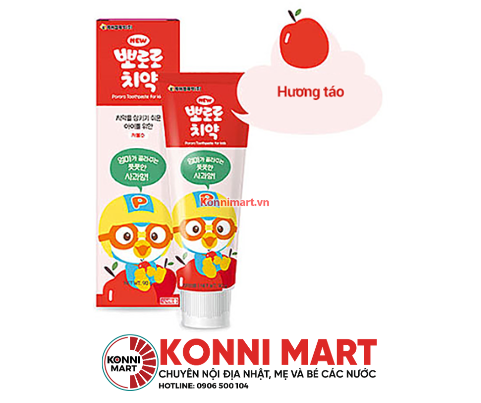 Kem đánh răng Pororo cho bé từ 2 tuổi