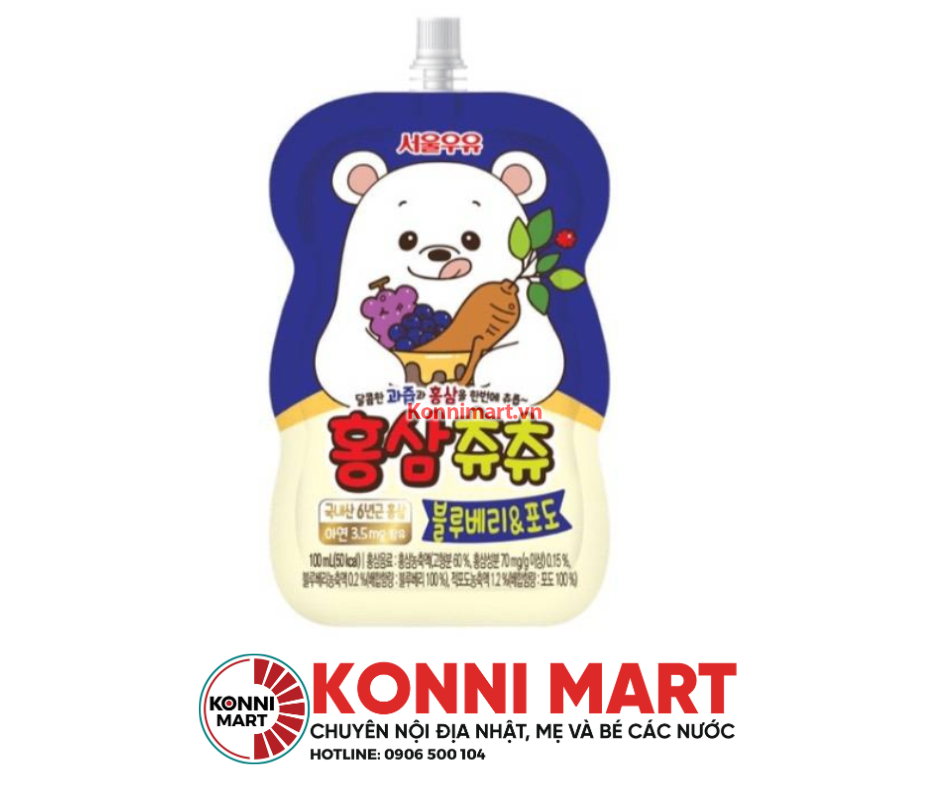 Nước hồng sâm Chuchu Hàn 100ml