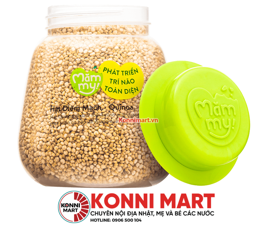 Đậu hạt hữu cơ cho bé ăn dặm Mămmy: Đậu lăng đỏ, đậu gà, kiều mạch, diêm mạch, hạt chia, kê nếp cho bé từ 6 tháng tuổi