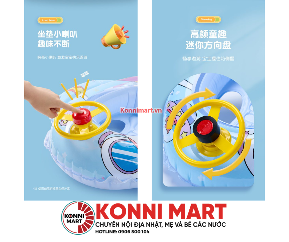 Phao bơi cho bé dưới 25kg - Kèm Bơm