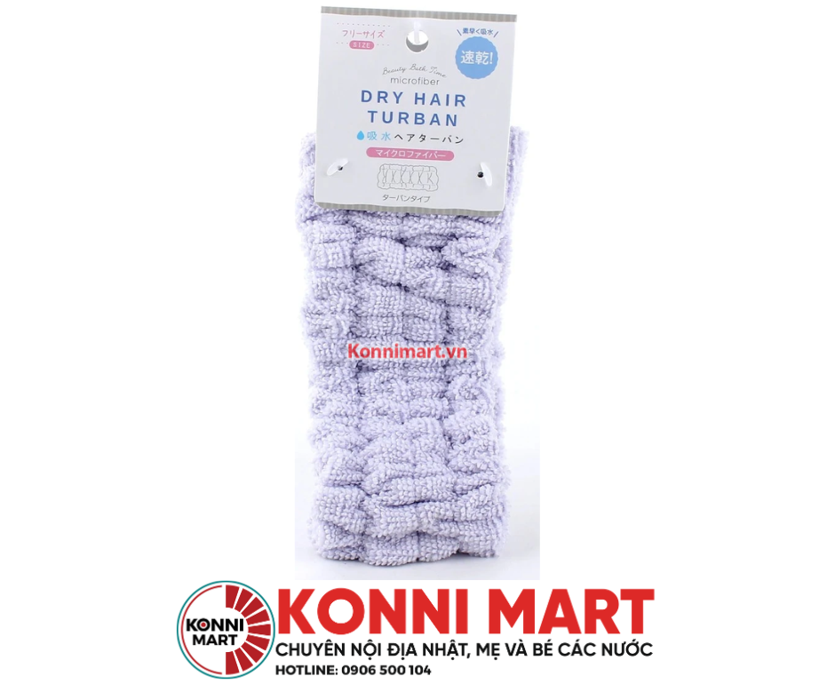 Băng đô rửa mặt đơn giản phong cách Nhật bản Dry Hair Turban free size
