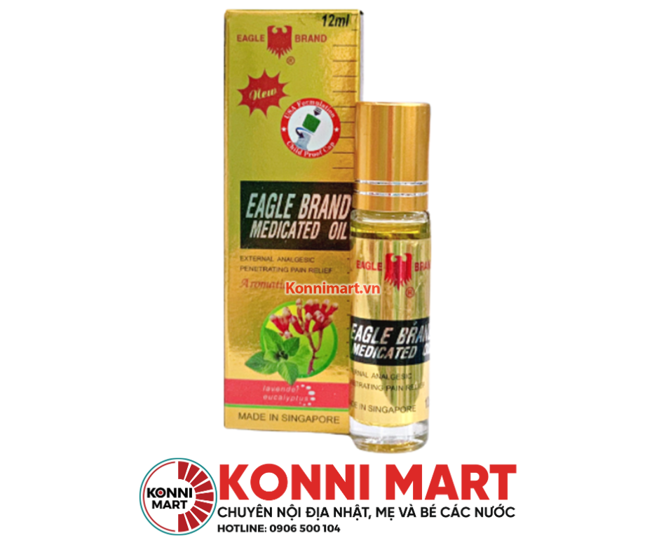 Dầu Gió Dạng Lăn Eagle Brand Medicated Oil 12ml