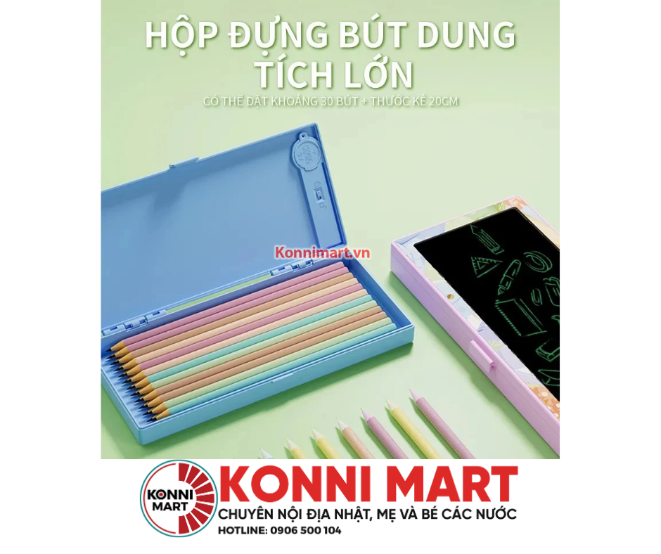 Hộp đựng bút kiêm bảng tự xóa