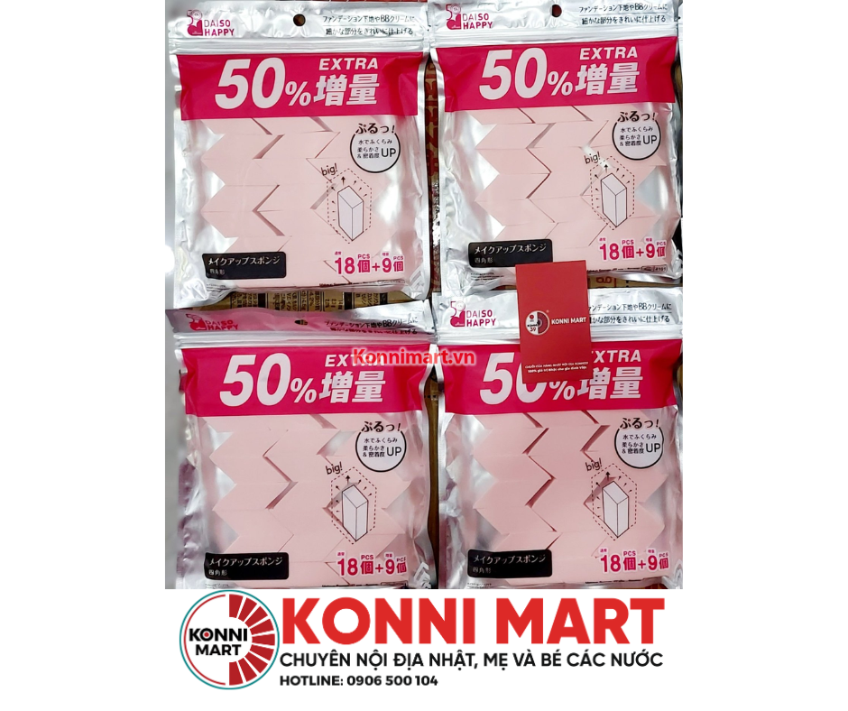 Bông mút trang điểm Daiso