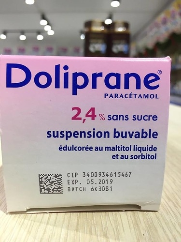 Siro hạ sốt Doliprane - Pháp 100ml