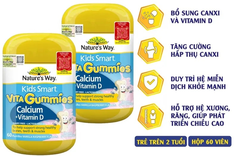Kẹo canxi Nature's Way Vita Gummies Calcium + Vitamin D 9314807025267