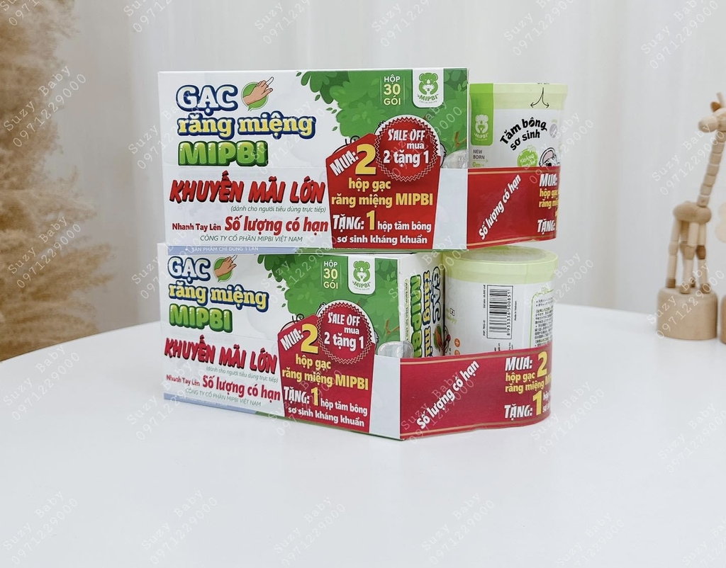 Gạc răng miệng Mipbi (hộp 30 gói) 8935336500820